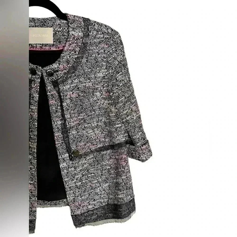 Jason Wu Tweed Pattern Jacket Size 6 - image 3
